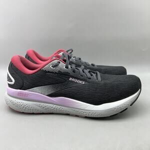 Brooks Ghost 16 Running Shoes Women Size 9 B Black Pink Comfort Cushion Sneakers